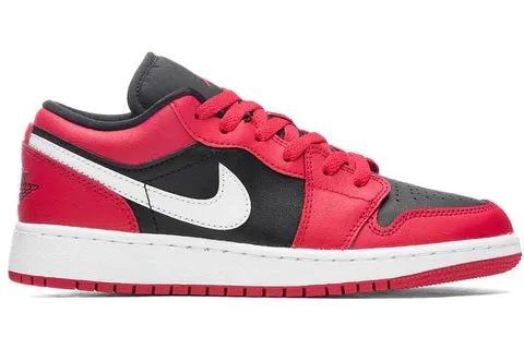 Light Run Skin Soft Jordan 1 Low Black Very Berry (GS)
