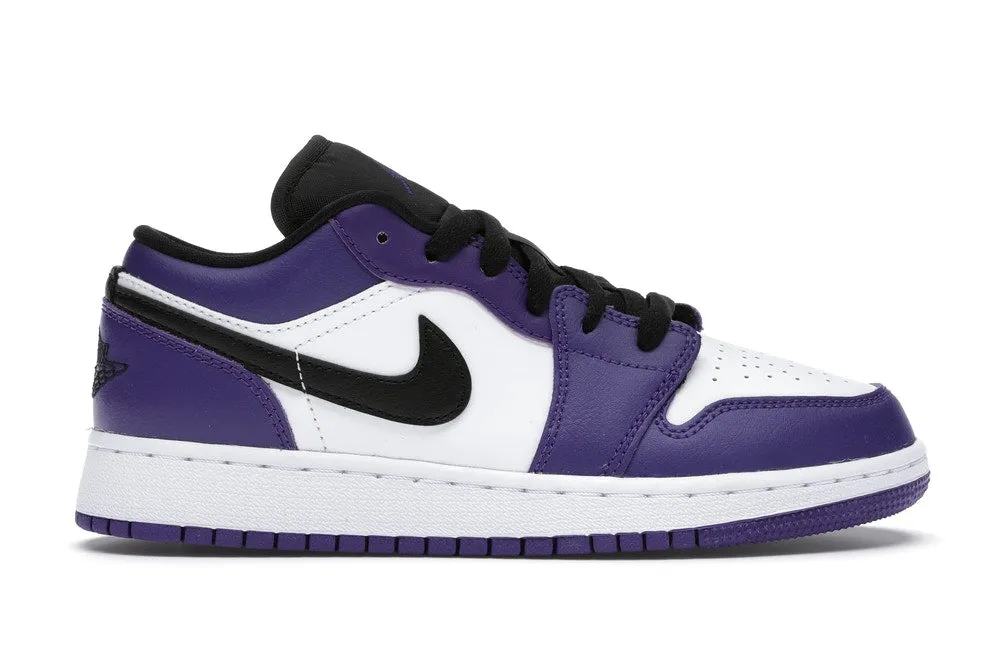 Jordan 1 Low Court Purple White (GS) Rapid pace