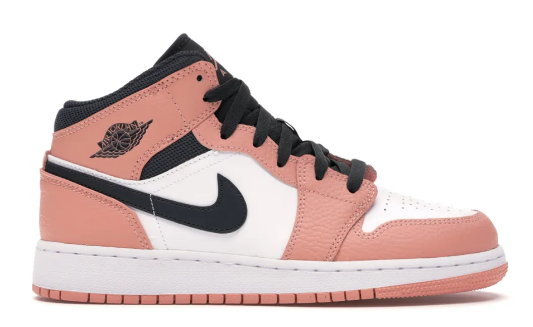 Durable Construction Workout Jordan 1 Mid Pink Quartz (GS)