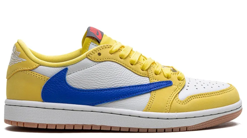 Jordan 1 Retro Low OG SP Travis Scott Canary Fantasy Path Sweat Resistant Urban Stroll