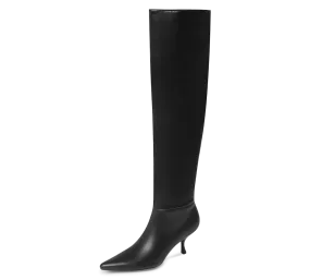 Kitten Heel Knee High Boots Icon Glam