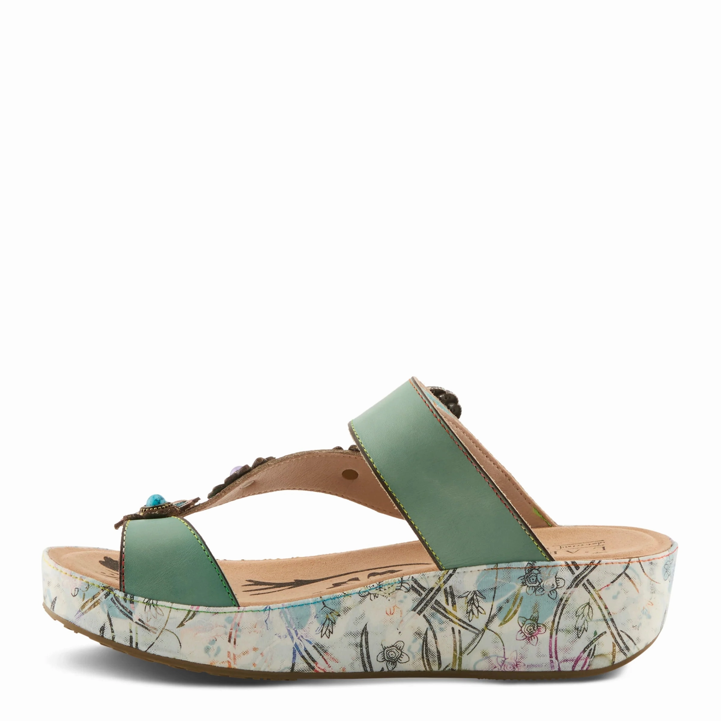 Slip Off L'ARTISTE WOMENS BLISSBLOOM - MINT GREEN