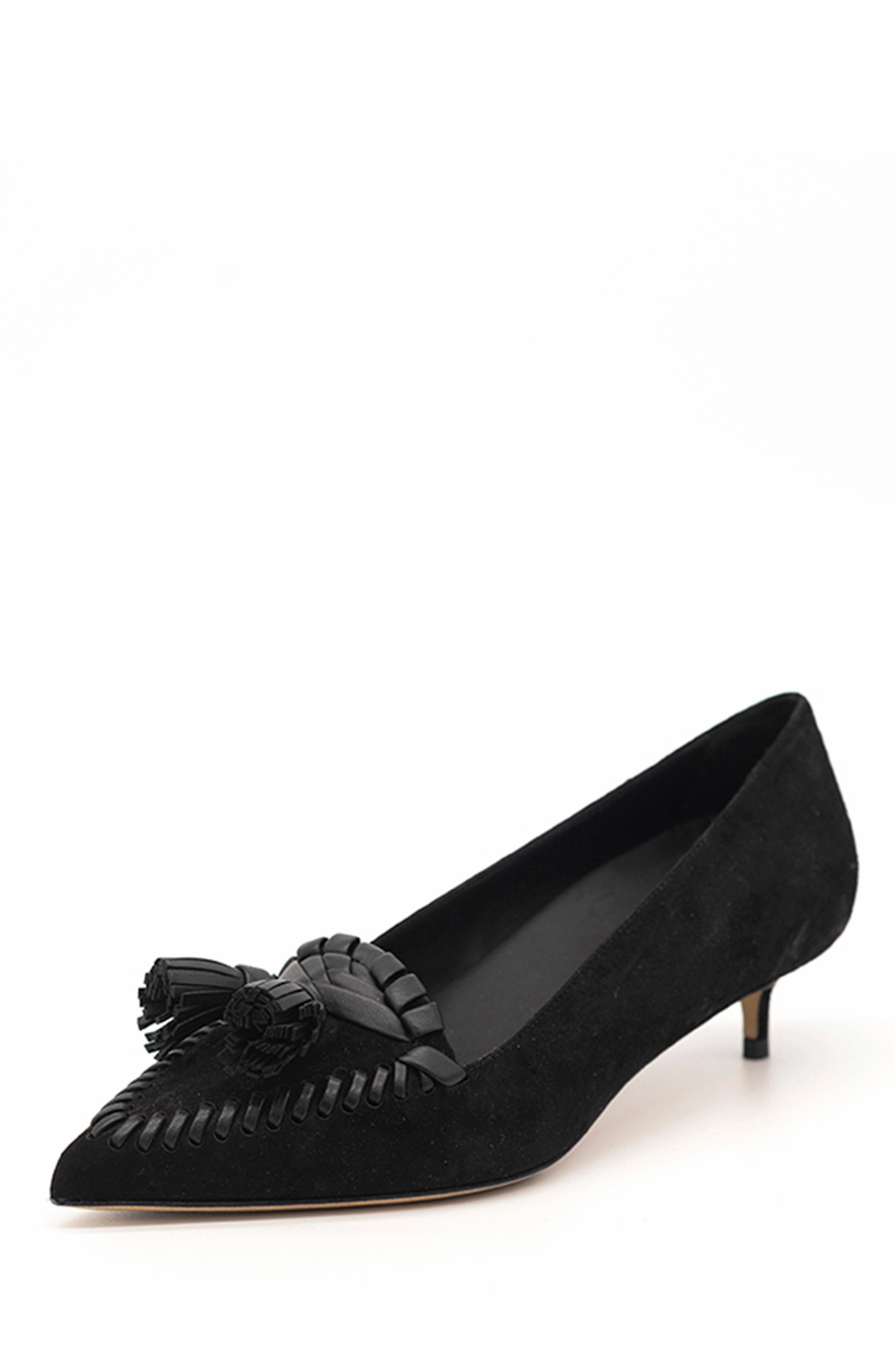 Peep Cut Petite Fit Dream Pointed Toe Kitten Heel