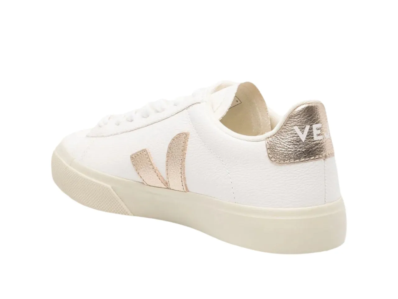 Veja Campo Chromefree Leather ??Extra White Platine?? (W) Bright Gold