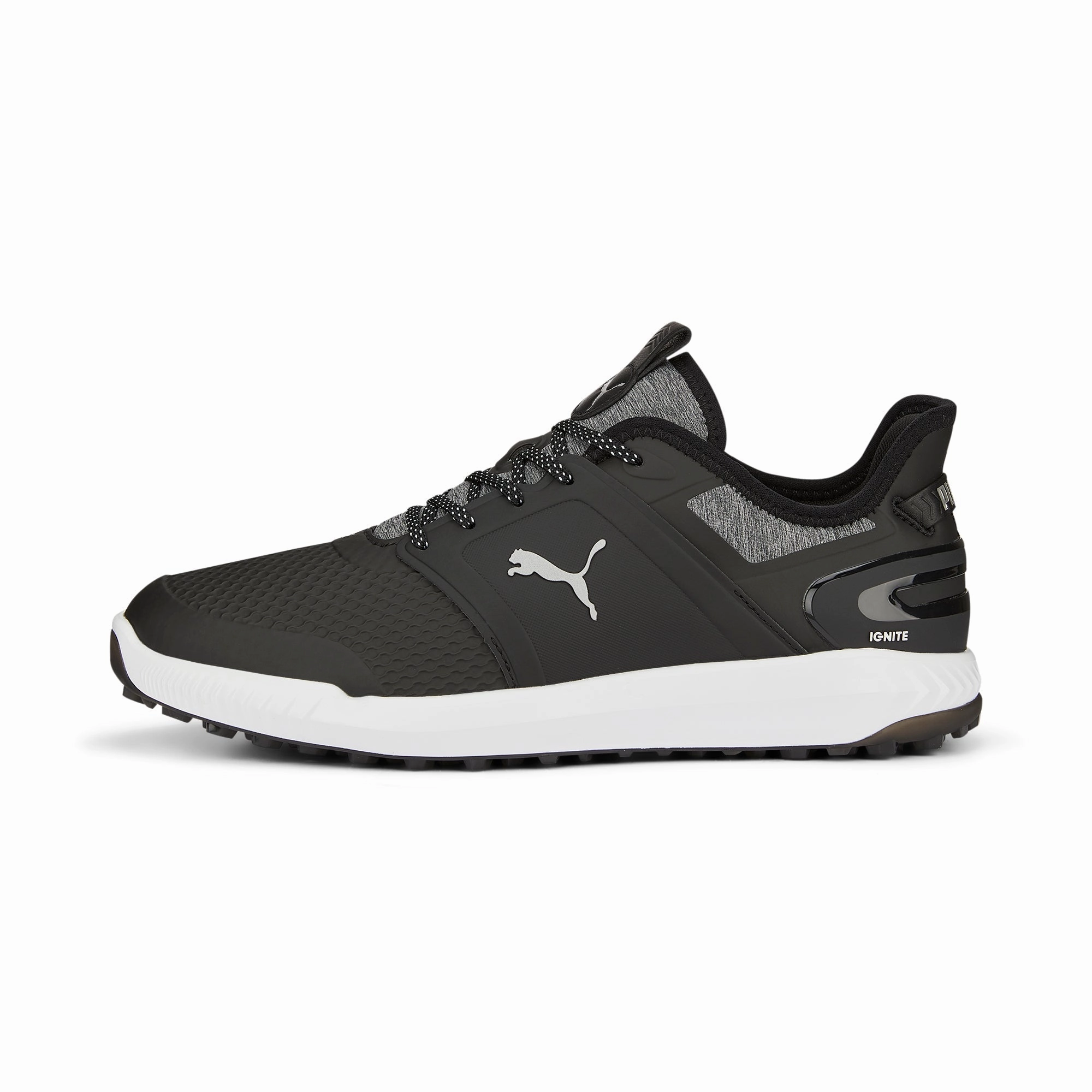 Built-in wear IGNITE ELEVATE Wide Spikeless Golf Shoes | Puma Black / Puma Silver