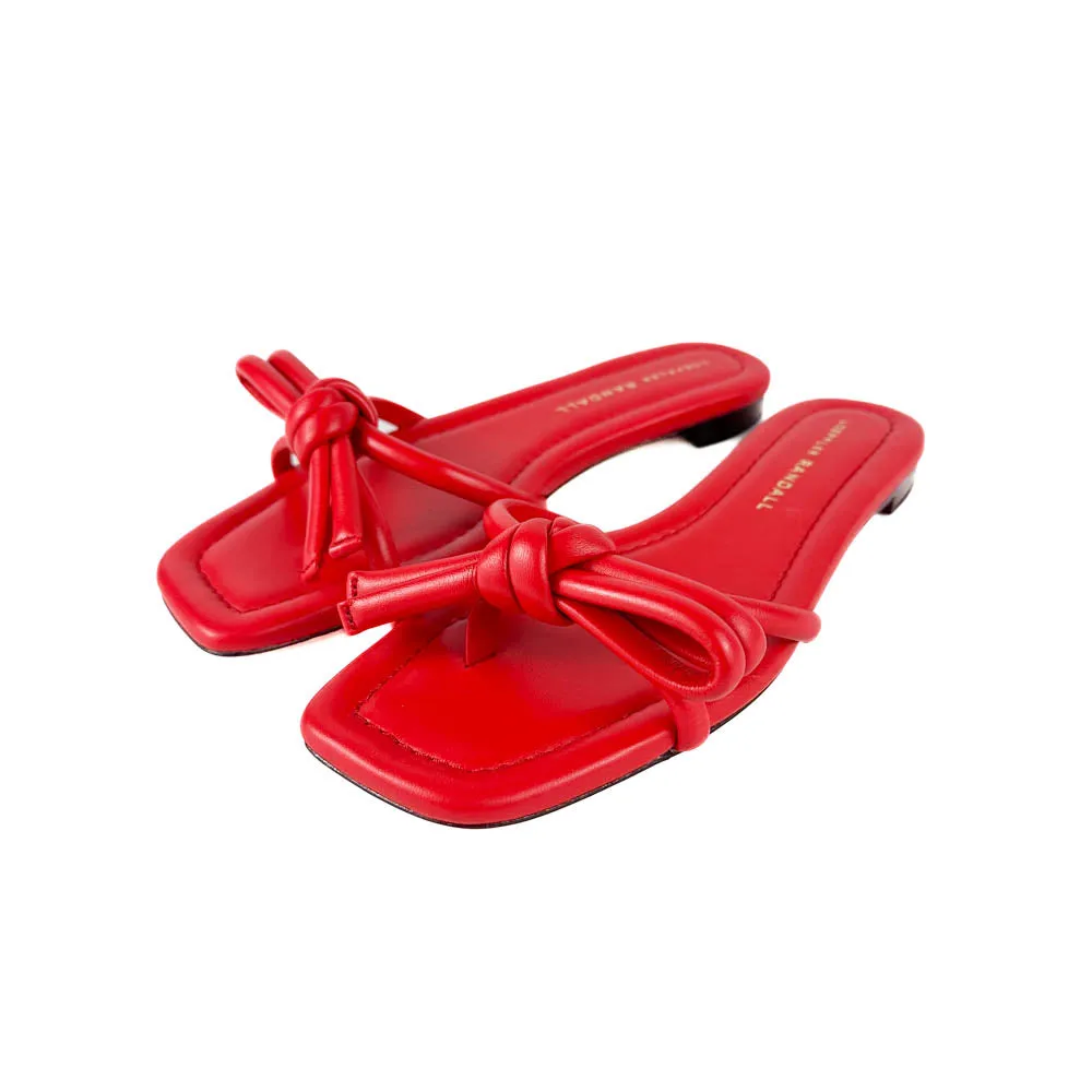 Loeffler Randall - Hadley Bow Sandal (Red) Modern Comfort Street Look