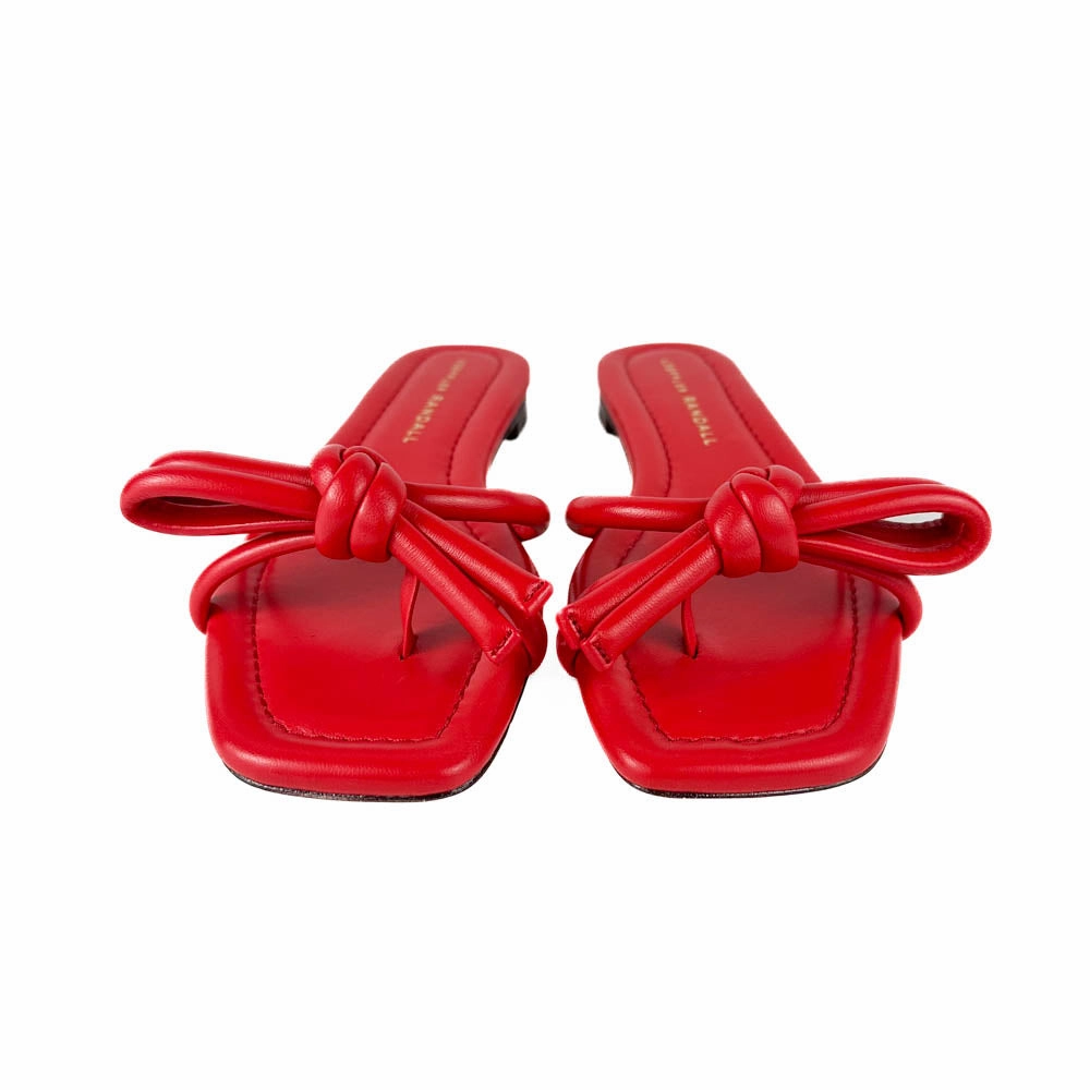 Loeffler Randall - Hadley Bow Sandal (Red) Evening Ease Chic Travel Shoes