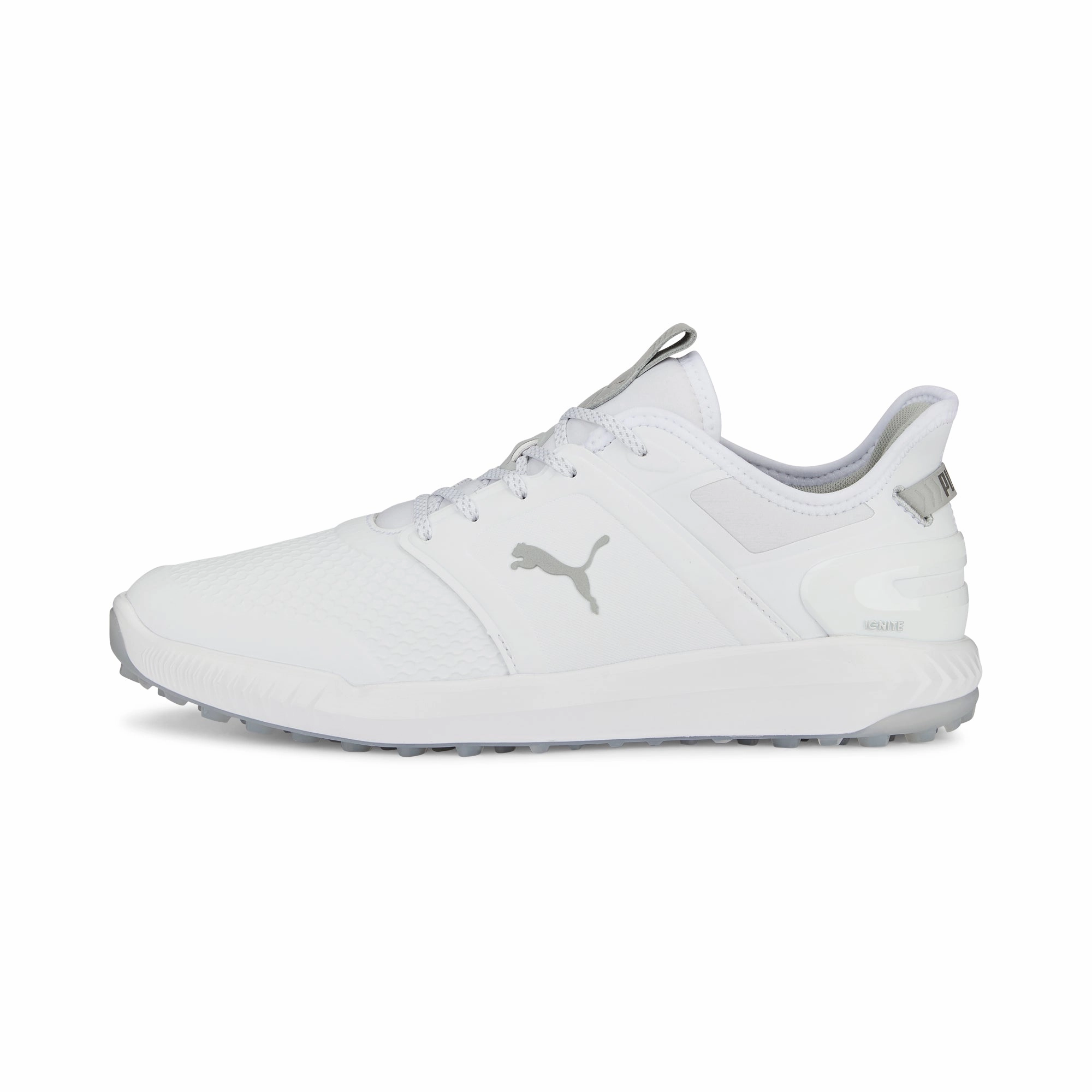 Adaptive piece Sturdy materials IGNITE ELEVATE Spikeless Golf Shoes | Puma White / Puma Silver