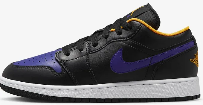 The Air Jordan 1 Low GS "LAKERS" photo shoot