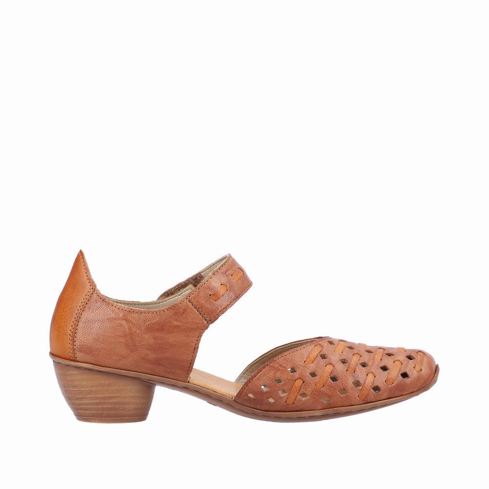 RIEKER WOMEN'S 43770-22 SANDAL - CAYENNE Breathable Summer Footwear