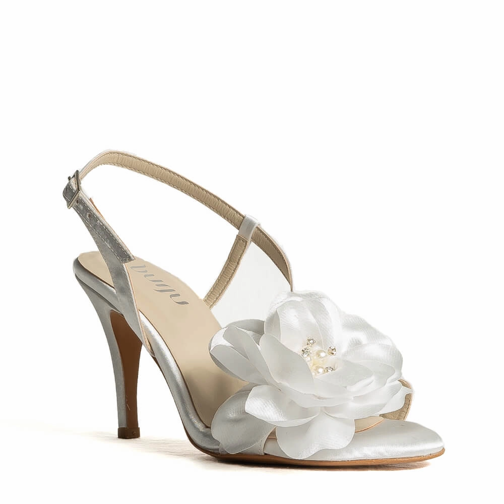 Gulya - White Satin - Street Sole All-day Comfort Travel Glam