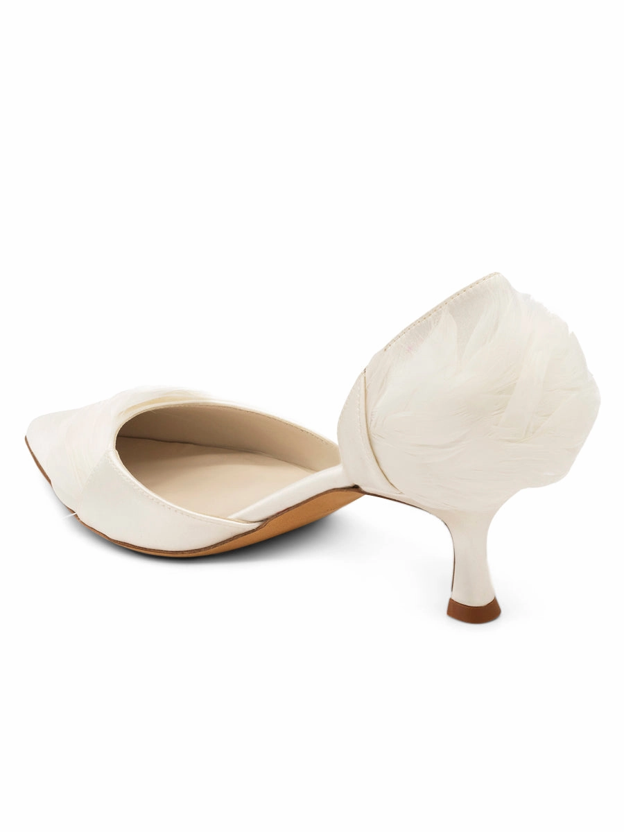 Brunch Glam Daytime Wear Sofia d'Orsay Feather Heel