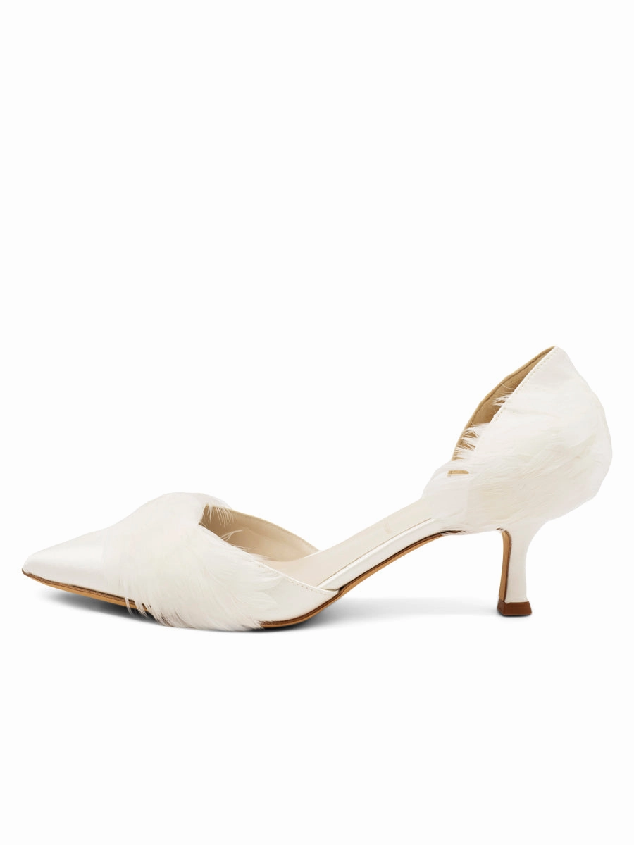 Sofia d'Orsay Feather Heel Fashion Icon Designer Touch