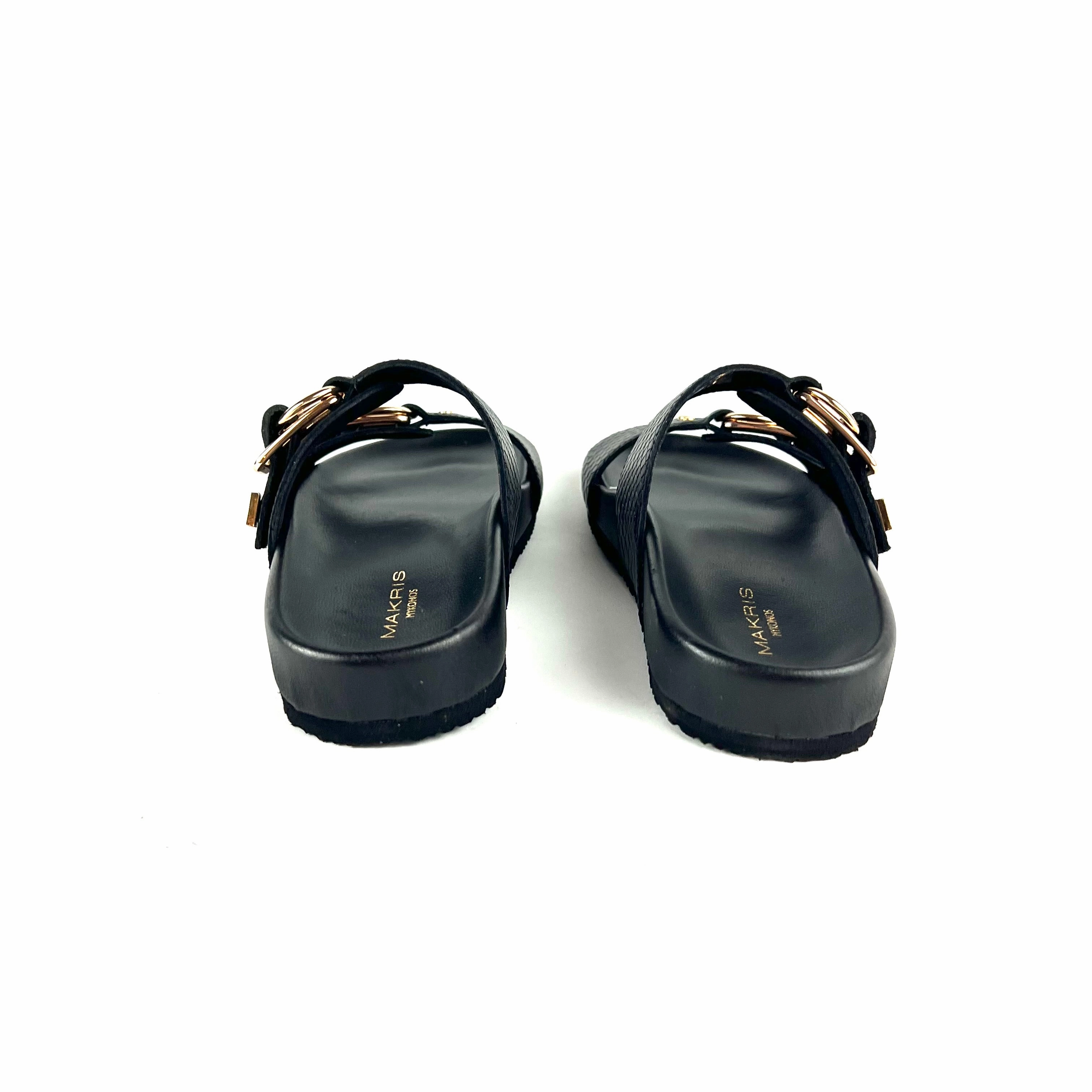 Makris - V56 Sandal (Black Snake) Outdoor Comfort Shoes