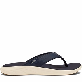 Quarter turn Men's Olukai Footwear style name Malana in color Mood Indigo. Sku: 10548-ZNZN