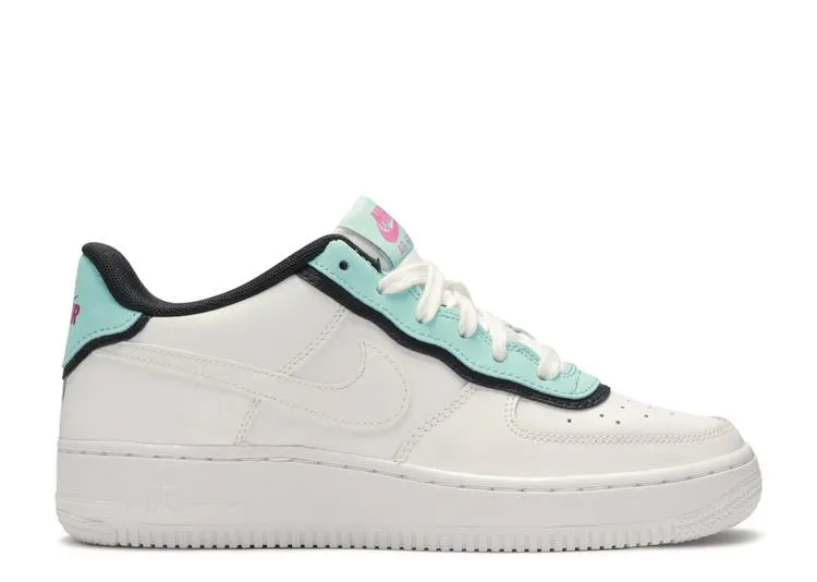 New Drop Chic Cool AIR FORCE 1 LOW GS DOUBLE LAYER - AQUA BLACK (GS)