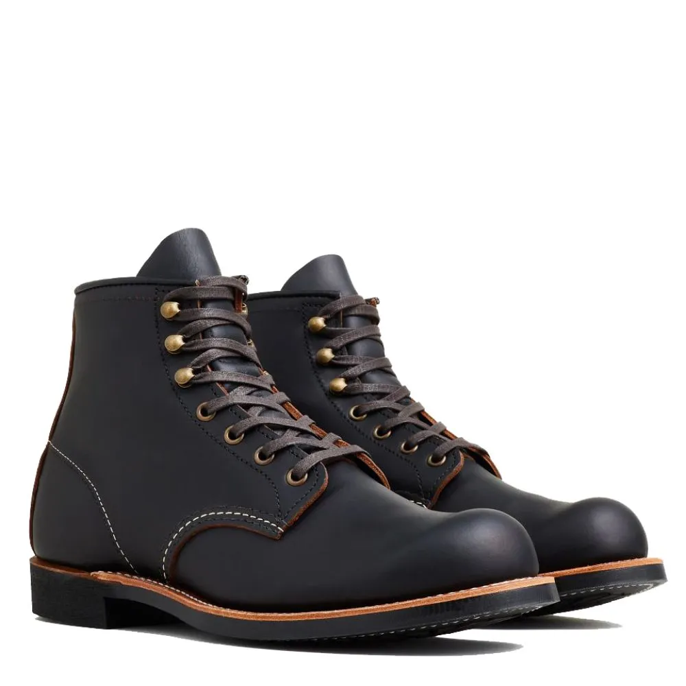 Storm Proof Sleek Shape Red Wing Men's Blacksmith 3345 in Black Prairie Leather (D Width) Secure Fit Feel
