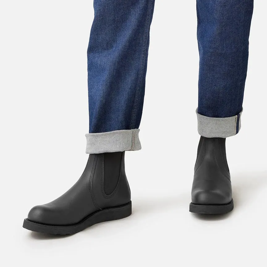 Mission Ready Red Wing Men's Classic Chelsea 3194 in Black Harness Leather Comfortable Feel Hiking