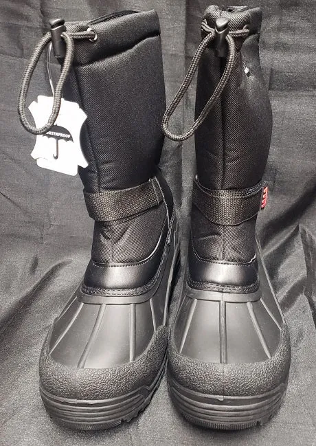 Cruz -- Men's 10" Waterproof Pull-On Boot -- Black Elastic Band