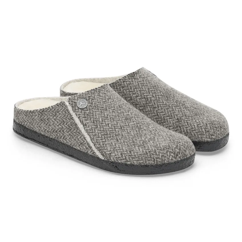 Zermatt Shearling | Wool | Herringbone Gray Grip Strong
