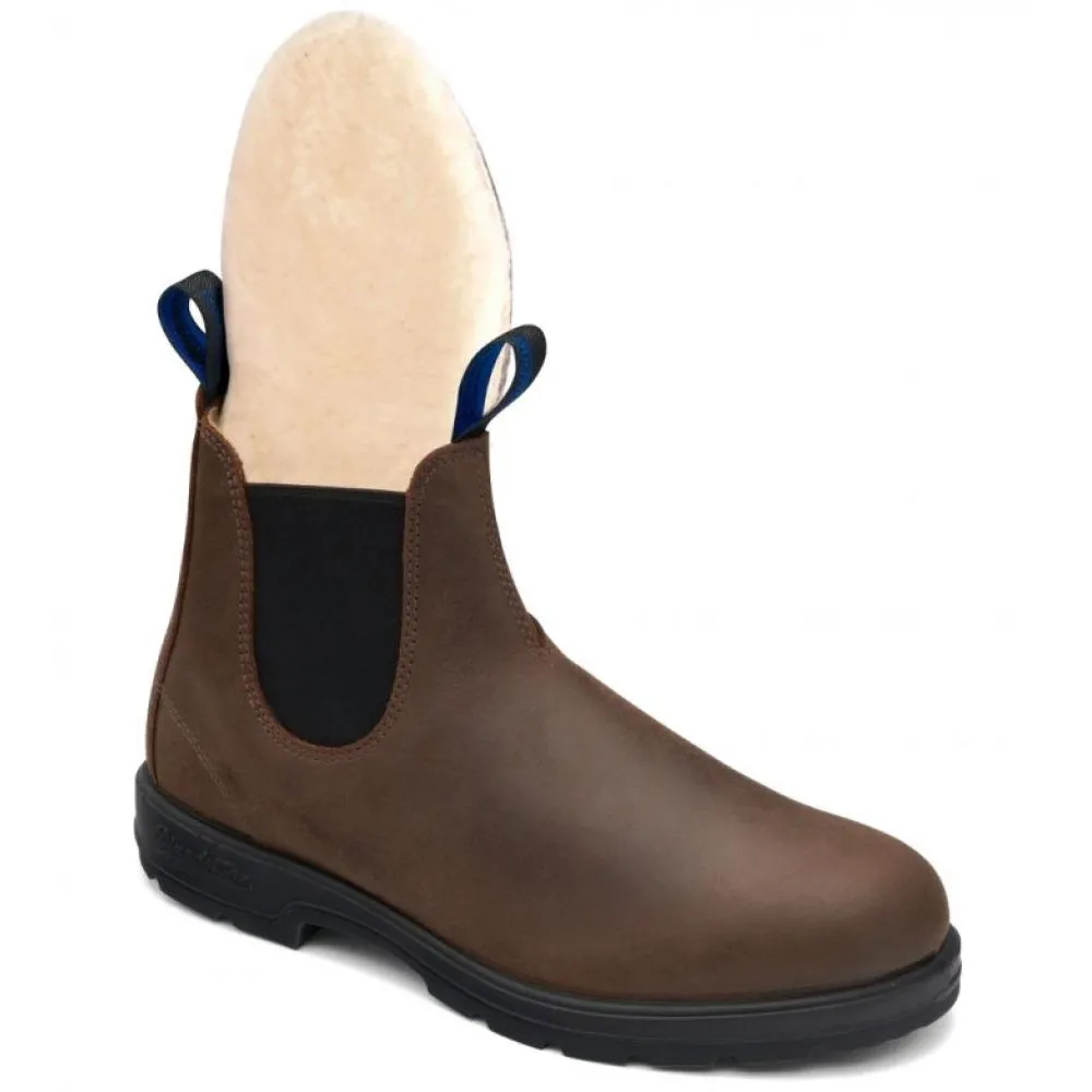 Grippy Outsole Rainy Day Commuter Rugged Wear Form Fit Blundstone Winter Thermal Classic 1477 in Antique Brown