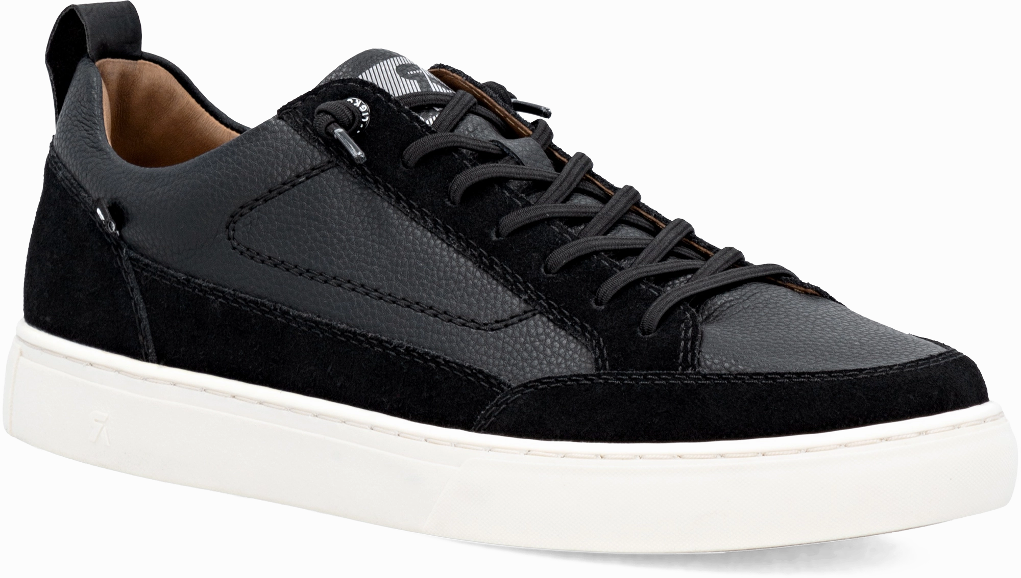 Quarter turn view Men's Rieker Footwear style name Nash 09 in color SCHWARZ. Sku: U0709-00