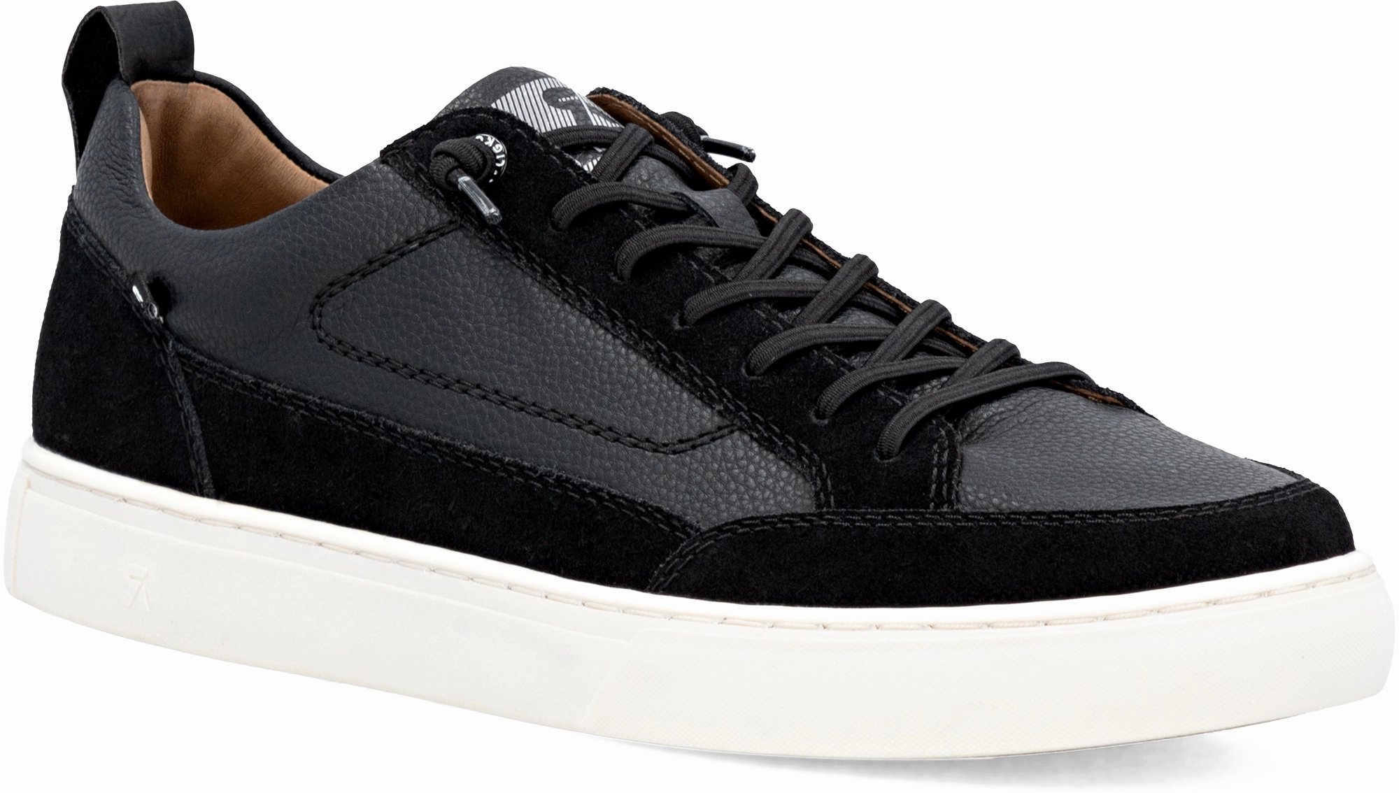 Quarter turn view Men's Rieker Footwear style name Nash 09 in color SCHWARZ. Sku: U0709-00