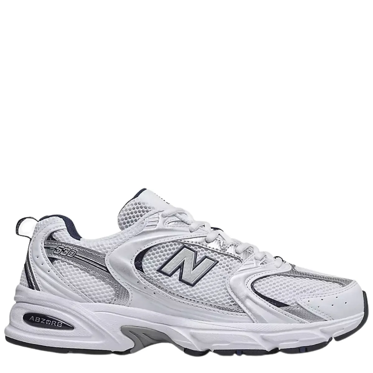 Winter Comfort Insulated Hiking Trails New Balance 530 in White with Natural Indigo Flexible Tread