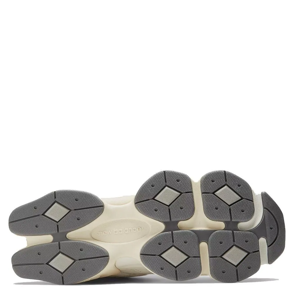 Flexible Construction New Balance 9060 in Sea Salt with Concrete and Silver Metallic Urban Outfit Outback Travel