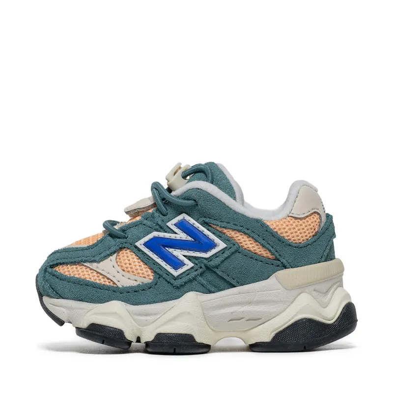 outdoor - running instep - strap shoes New Balance 9060 (TD) - New Spruce/Peach Blossom