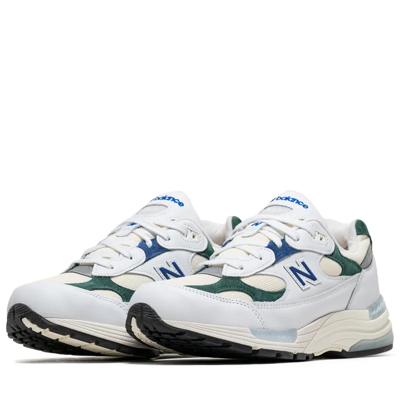 New Balance Made In USA 992 - White/Marsh Green core - training