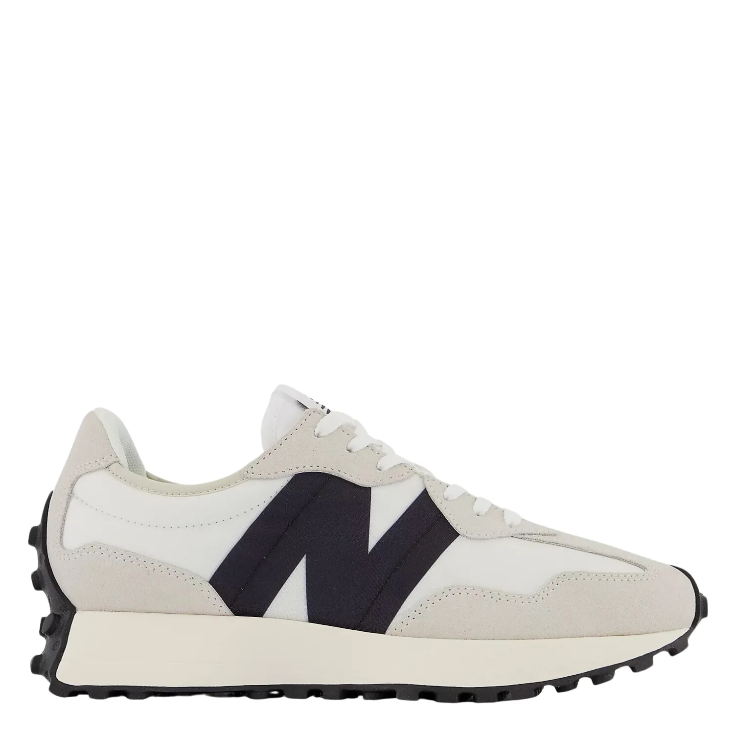 Mud Resistant Night Travel Artisan Market Supportive Finish New Balance Women's 327 in Sea Salt with White and Black