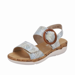 REMONTE R6853 SANDAL - WHITE/BLUE Stay Cool Joint Ease