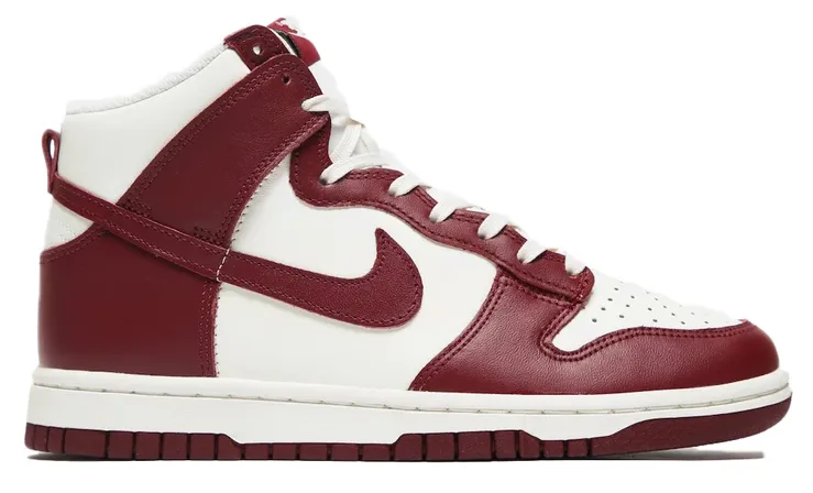 School Style Nike Dunk High Sail Team Red (W)