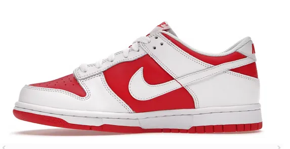 Nike Dunk Low Championship Red (2021) (GS) Low Top Memory Foam Airport Travel