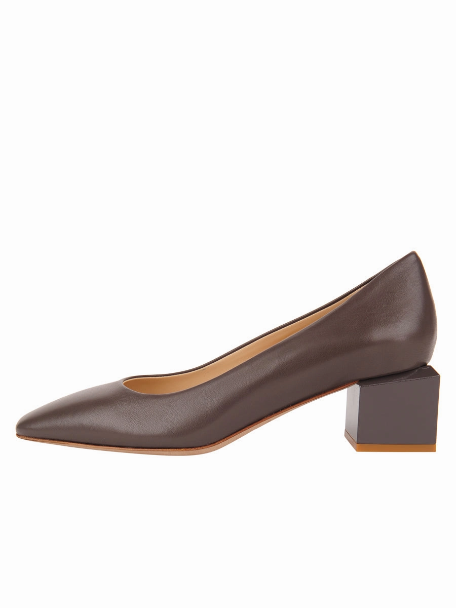 London Edge Novella Block Heeled Pump
