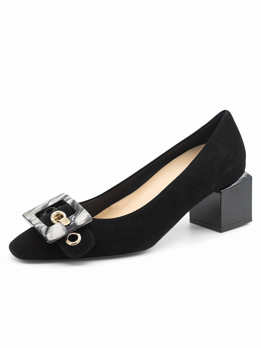 Minimal Chic Polished Craft Nuri Block Heeled Pump