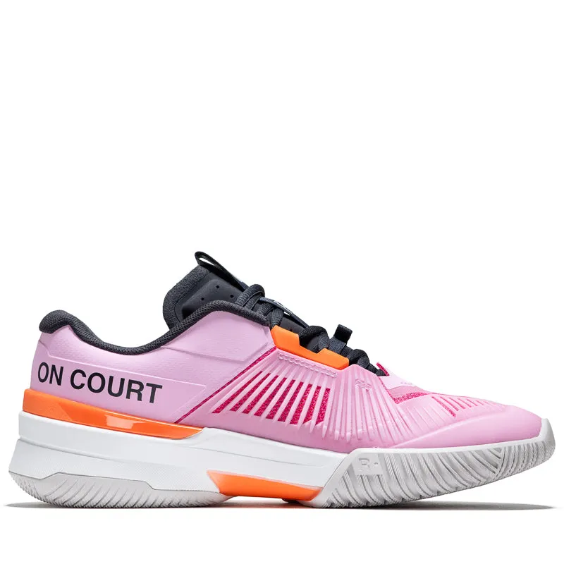 On The Roger Pro Fire - Pink/Flame Slow Pace running shoes with removable insoles