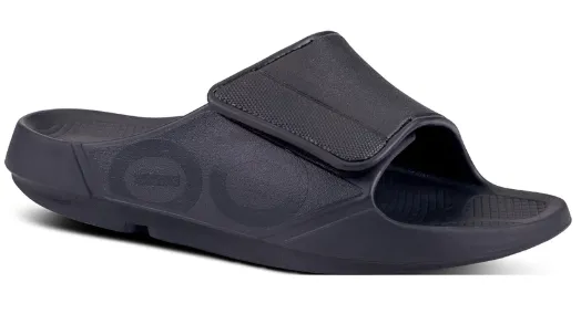 OOFOS 1550 OOAHH SPORT FLEX - MATTE BLACK Functional Walking Shoes Leaf Touch