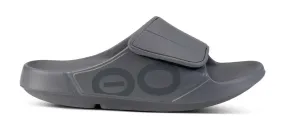OOFOS 1550 SPORT FLEX SLIDE - SLATE GREY Sport Ease Shell Trim