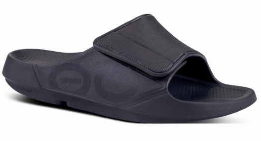 OOFOS 1550 OOAHH SPORT FLEX - MATTE BLACK Functional Walking Shoes Leaf Touch