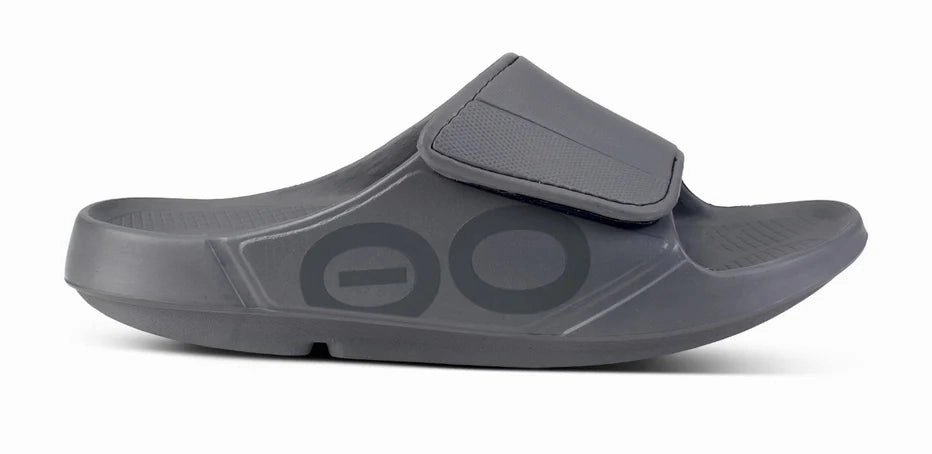 OOFOS 1550 SPORT FLEX SLIDE - SLATE GREY Sport Ease Shell Trim