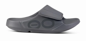 OOFOS 1550 SPORT FLEX SLIDE - SLATE GREY Sport Ease Shell Trim