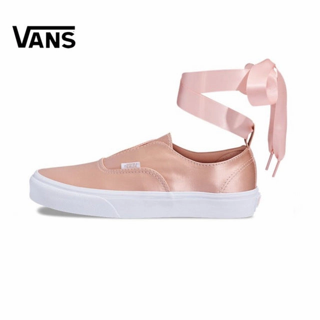 Original New Arrival Vans Aut Women's Classic Authentic Low-top Skateboarding Shoes Rich Jewel Comfort support