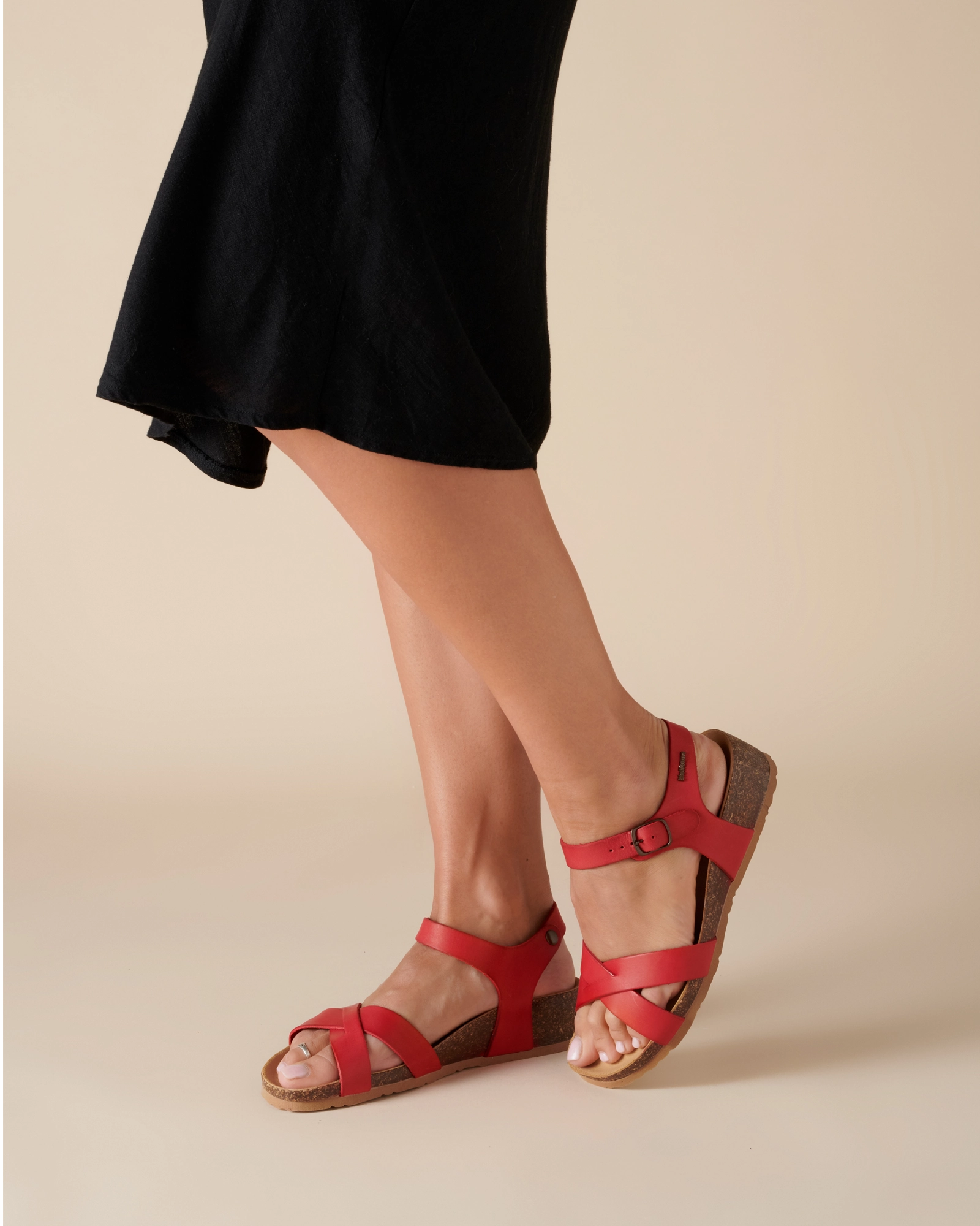 Tripoli Coral Red Cool Sandals Clear Shape