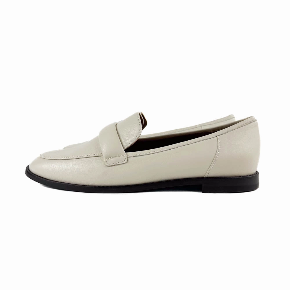 Margaux - The Andie Loafer (Ecru Nappa) River Path Heel Care