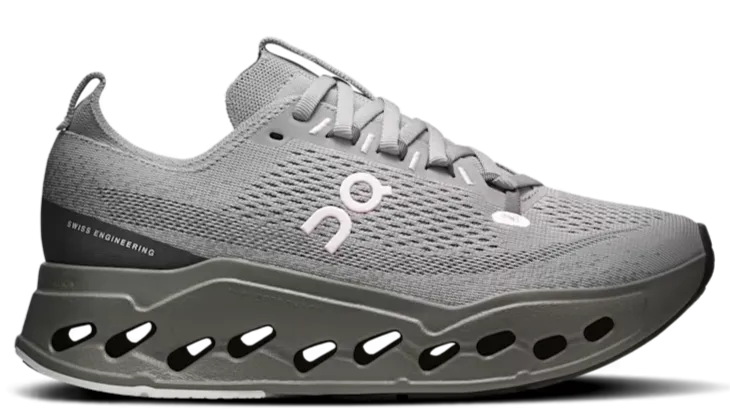 On Running Cloudsurfer Max Alloy Asphalt (Women's) Durable Build Trail Running Lightweight Form Rainy Day