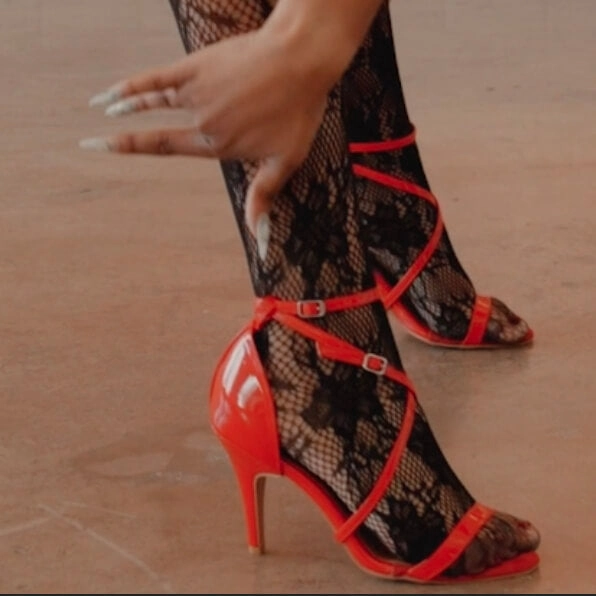 Vintage Chic Desmira - Red Vegan Patent   - Street Sole