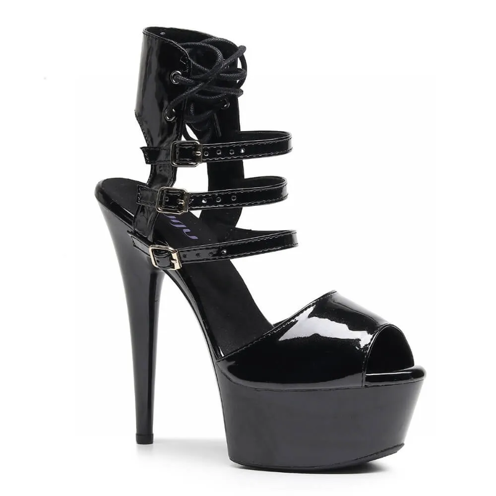 Best Seller fun vibe Please Her - Black Vegan Leather - Street Sole