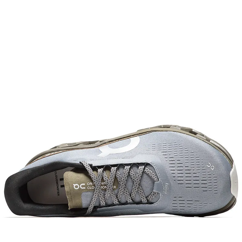 Pleasures x The Loop x On Cloudmonster 2 - Mist/Olive sports lover rubber - outsole